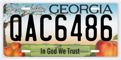 GA license plate QAC6486