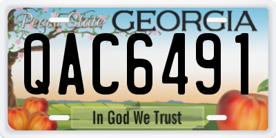 GA license plate QAC6491