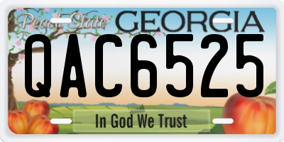 GA license plate QAC6525