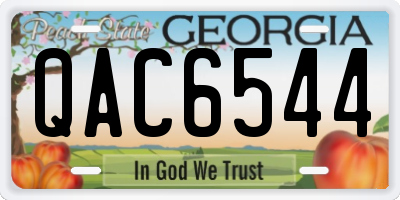 GA license plate QAC6544