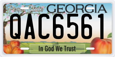 GA license plate QAC6561