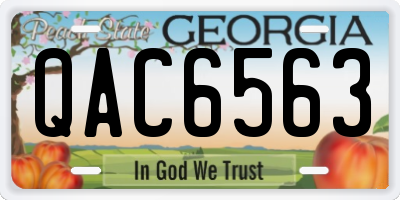 GA license plate QAC6563