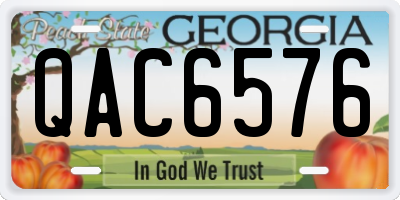 GA license plate QAC6576