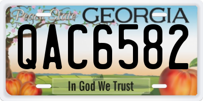 GA license plate QAC6582