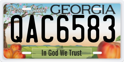 GA license plate QAC6583