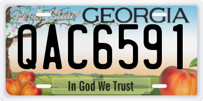 GA license plate QAC6591