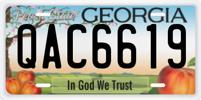 GA license plate QAC6619