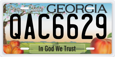 GA license plate QAC6629