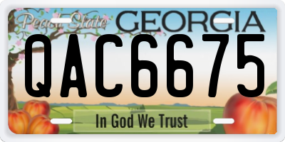 GA license plate QAC6675