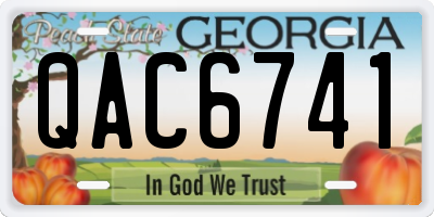 GA license plate QAC6741