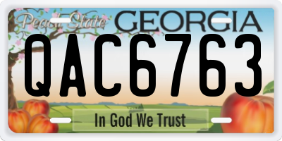 GA license plate QAC6763