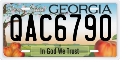 GA license plate QAC6790