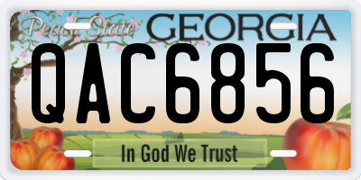 GA license plate QAC6856