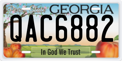 GA license plate QAC6882