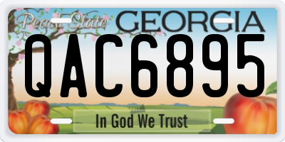 GA license plate QAC6895