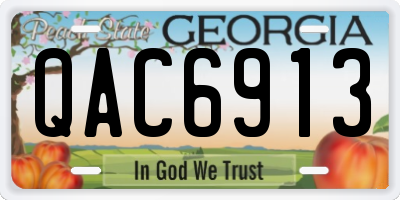GA license plate QAC6913