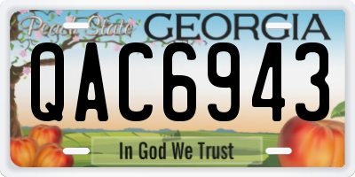 GA license plate QAC6943