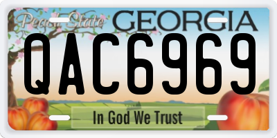 GA license plate QAC6969