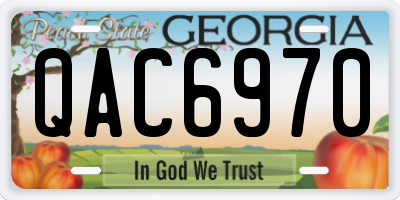 GA license plate QAC6970