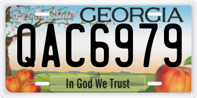 GA license plate QAC6979