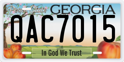 GA license plate QAC7015