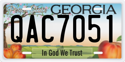 GA license plate QAC7051