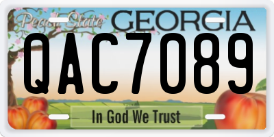 GA license plate QAC7089