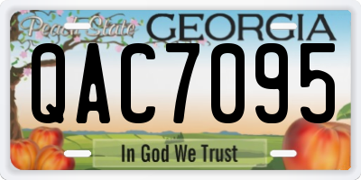 GA license plate QAC7095