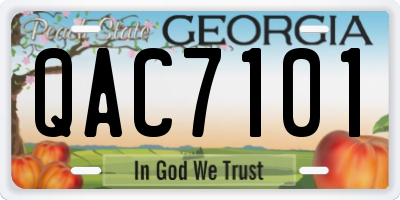 GA license plate QAC7101
