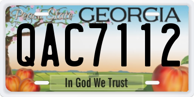 GA license plate QAC7112
