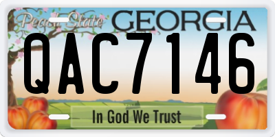 GA license plate QAC7146