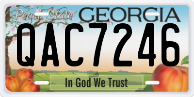 GA license plate QAC7246