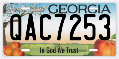 GA license plate QAC7253