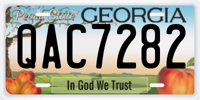 GA license plate QAC7282