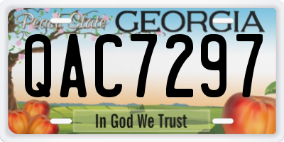 GA license plate QAC7297