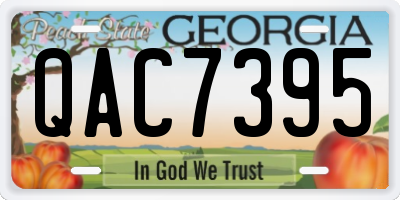 GA license plate QAC7395