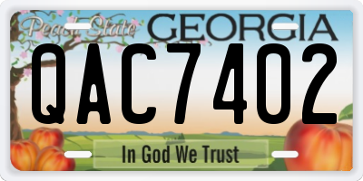 GA license plate QAC7402
