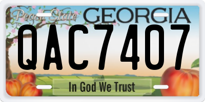 GA license plate QAC7407