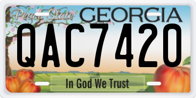 GA license plate QAC7420