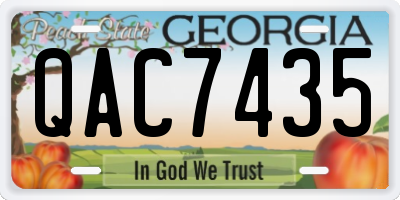 GA license plate QAC7435