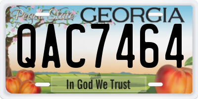 GA license plate QAC7464