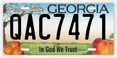 GA license plate QAC7471