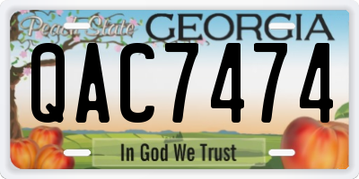 GA license plate QAC7474