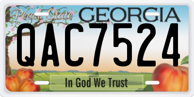 GA license plate QAC7524