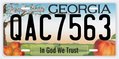 GA license plate QAC7563
