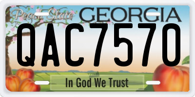 GA license plate QAC7570