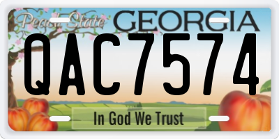 GA license plate QAC7574