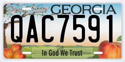 GA license plate QAC7591