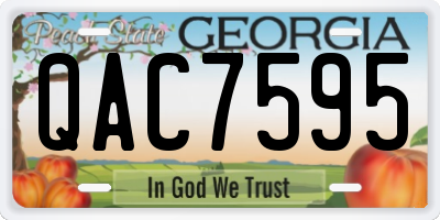 GA license plate QAC7595