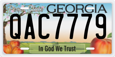GA license plate QAC7779